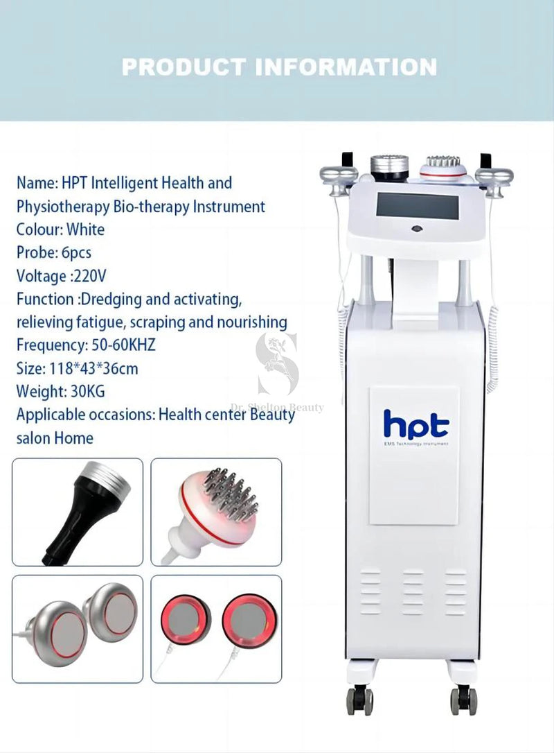 Fabrieksverkoop 6 in 1 HPT Micro-stroom Gewichtsverlies Cellulitis Vermindering Vetverbranding Machine Vacuüm Lichaamsvorm Machine