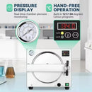 Autoclave dentaire à vapeur 18 L, stérilisateur électrique commercial en acier inoxydable, interface en anglais
