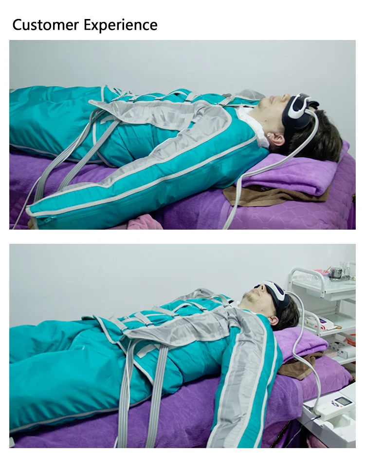 Massaggiatore elettrico per il corpo con compressione dell'aria Massaggio con airbag Promuove la circolazione sanguigna Dispositivo di drenaggio linfatico SPA per salone Massaggiatore