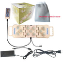 Bola pijat pemanas batu giok germanium listrik dengan ion negatif yang dapat dilipat, tikar pemanas turmalin alami FIR, bantal leher bagian belakang