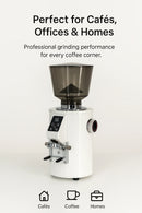 K-64S 상업용 전기 커피 그라인더, 64mm 플랫 버, 500g 호퍼, 정전기 방지 기능, 카페용 커피 밀