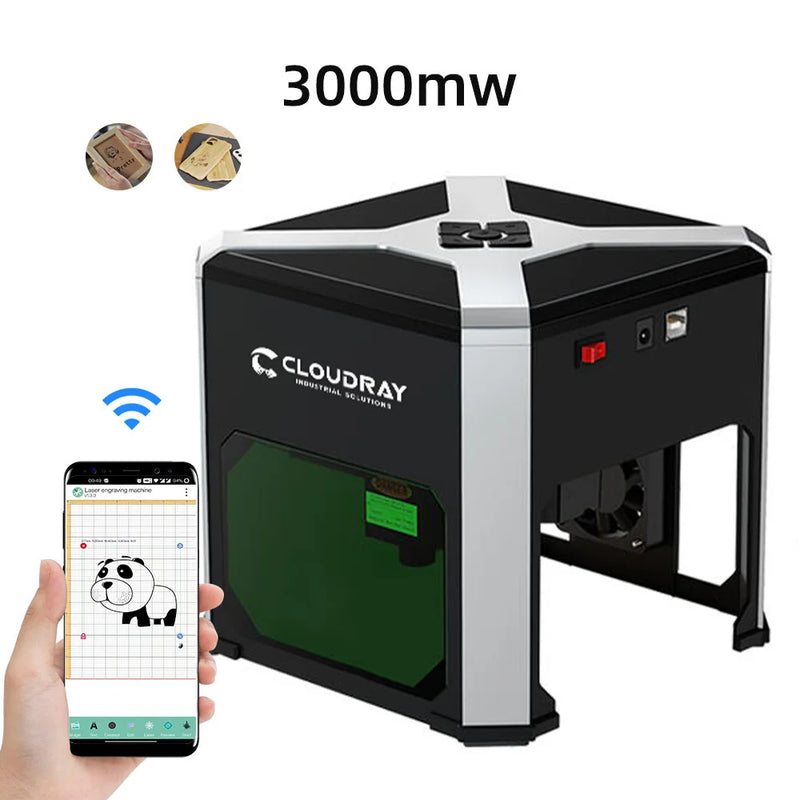 WAINLUX K6 Househould Laser Engraver Mark Printer Cutter Woodworking Machines Plastic 3000mw Bluetooth Mini Engraving Machine