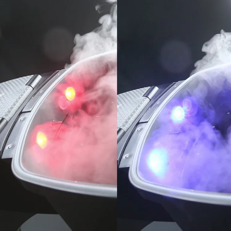 Appareil à vapeur professionnel pour cheveux à micro-brouillard d'ozone avec lumières LED rouges et bleues pour le traitement des cheveux en salon