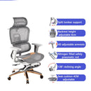 Silla ergonómica para computadora, silla giratoria, asiento de oficina, silla elevadora para juegos, 4D Alpha, con lumbares separados, malla transpirable