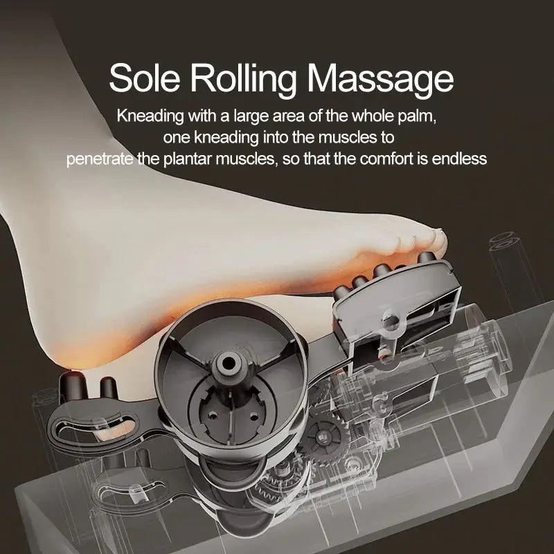 Electric Roller Foot Massager Heating Kneading Leg Calf Massage Air Pressure Wrapped Fatigue Pain Relief Full Wrap Massage