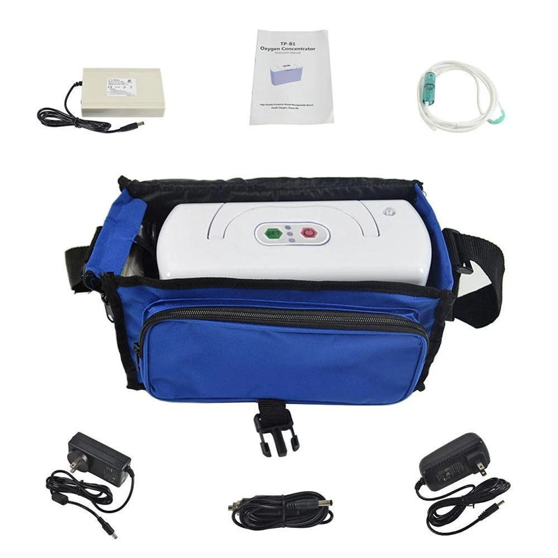 Mini concentratore di ossigeno portatile 110/220 V 3 litri con batteria per viaggi domestici e uso in auto a basso rumore