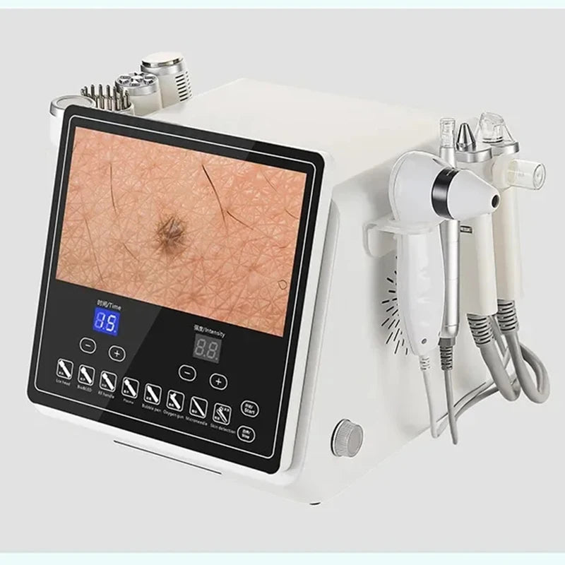 Machine d'hydro-dermabrasion avec détection de peau à pixels élevés pour les pores du cuir chevelu des cheveux, machine de beauté à usage domestique