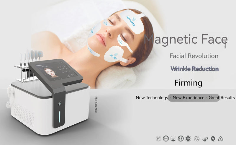 Profesional RET-face 4 en 1 pulso EMS lifting de piel rf máquina de Estiramiento facial músculo facial electromagnético magnético V cara