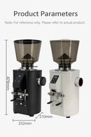 K-64S 상업용 전기 커피 그라인더, 64mm 플랫 버, 500g 호퍼, 정전기 방지 기능, 카페용 커피 밀