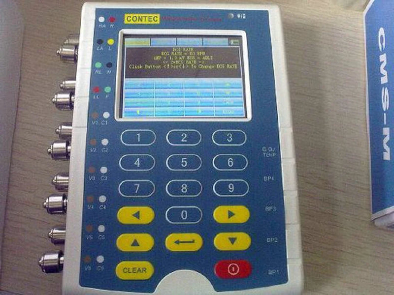 Simulador de paciente multiparâmetro Contec Touch MS400 portátil Simulador de ECG