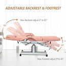 Hydraulische gezichtsbed-massagetafel, multifunctionele 3-delige tattoo-stoel Schoonheidsspecialistebed, verstelbare schoonheidssalon Spa E