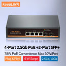 Switch Ethernet PoE+ multi-Gigabit 2,5G à 4 ports avec 2 ports SFP+