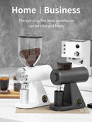 STARSEEKER AK74 Elektrikli Kahve Değirmeni 74 MM Düz Titanyum Çapak Espresso Demlemek Kahve Çekirdeği Öğütücü Hız Ayarı Siyah Beyaz