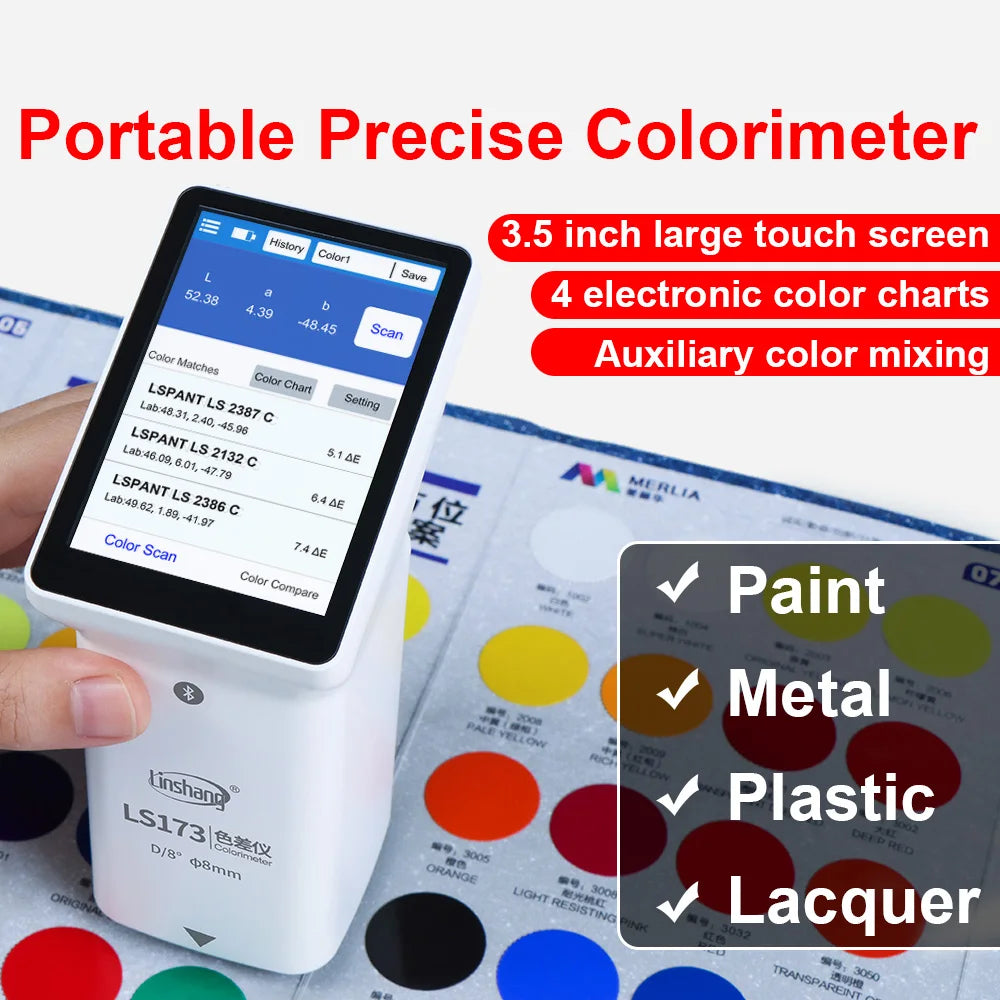 Digital Colorimeter Portable Colormeter LS173 D/8° Professional ...