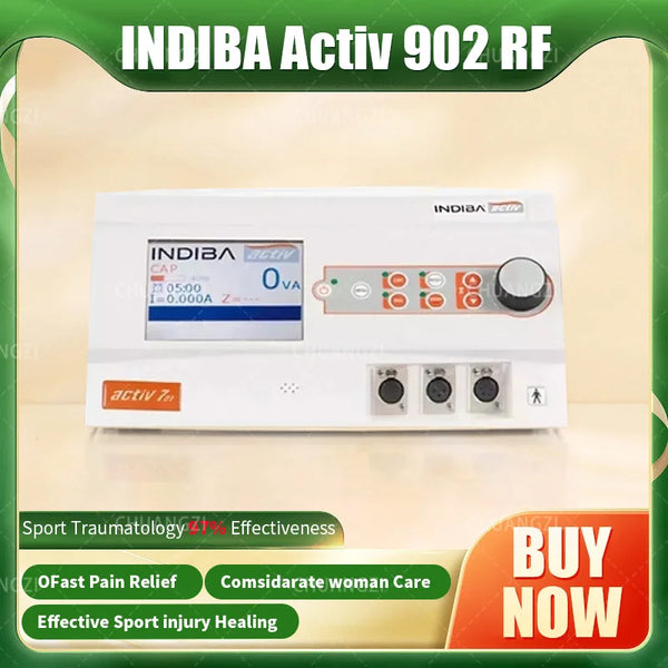 INDIBA Activ 902 RF 448KHZ Diatermi Ansiktslyft Kroppsbantningsmaskin Skrynkelborttagning Smärtlindring Anti-celluliter Skönhetsutrustning