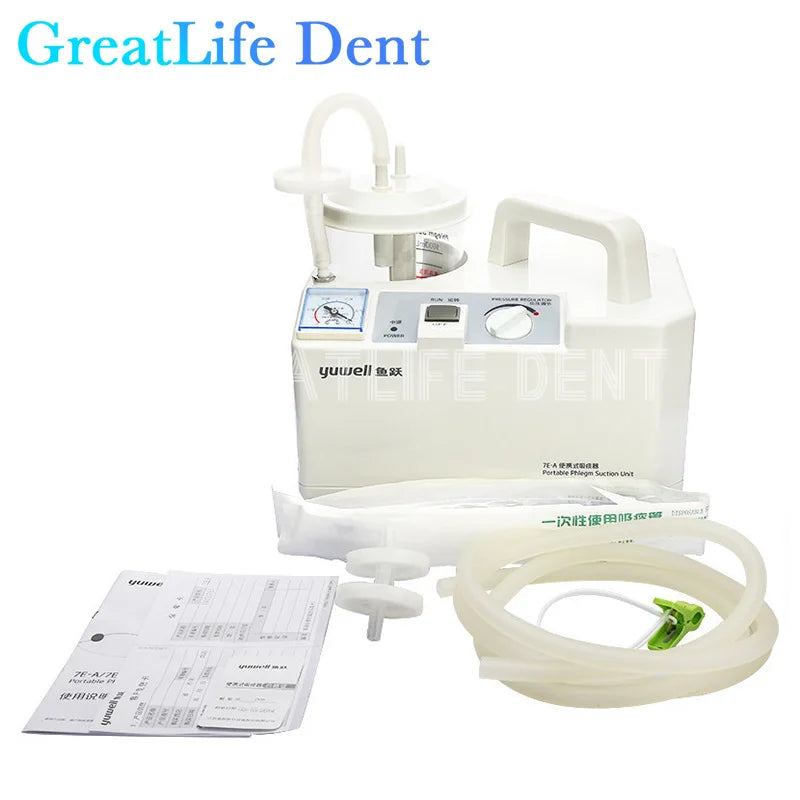 GreatLife Dent Yuwell 7E-A 의료용 가래 흡입 가정용 치과 진료소용 치과 흡입 흡입 기계