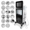 Appareil de lifting facial 17 en 1 Hydro Facial Aqua Peel - Système de spa à jets d'eau et d'oxygène par dermabrasion diamantée
