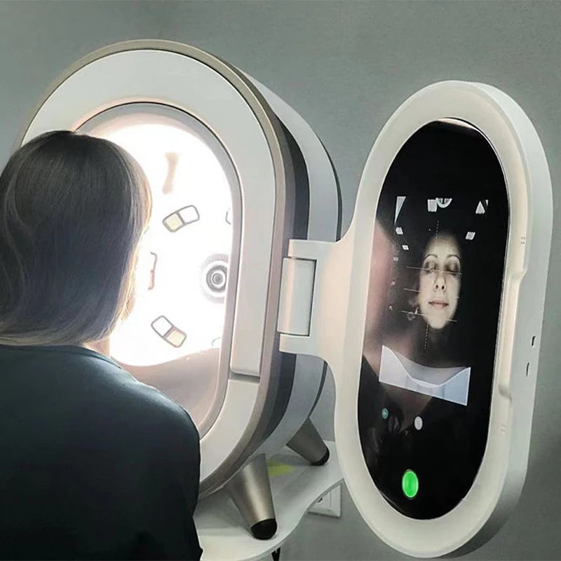 Magic Mirror Facial Skin Analyzer Machine Face 3D AI Recognition Scanner Detektor Fukttestare Hudtestning Skönhetsutrustning