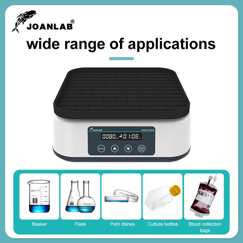 JOANLAB Orbital Shaker Digital Display Shaker Laboratory Multi-purpose Oscillator Adjustable Speed 200rpm SK-20