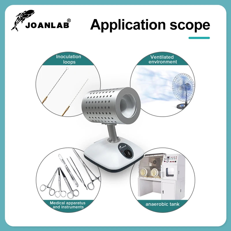 Esterilizador de asa de inoculación infrarroja JOANLAB, equipo de laboratorio, desinfección a alta temperatura, esterilización rápida de 5 a 7 segundos