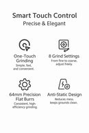 K-64S 상업용 전기 커피 그라인더, 64mm 플랫 버, 500g 호퍼, 정전기 방지 기능, 카페용 커피 밀