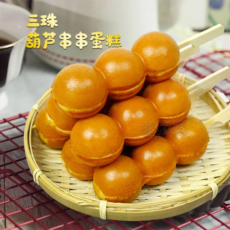 Skewer Waffle Maker Machine Takoyaki Octopus Balls Grill Pan Non Stick Ball Shaped Waffle Baker Quail Egg Skewer