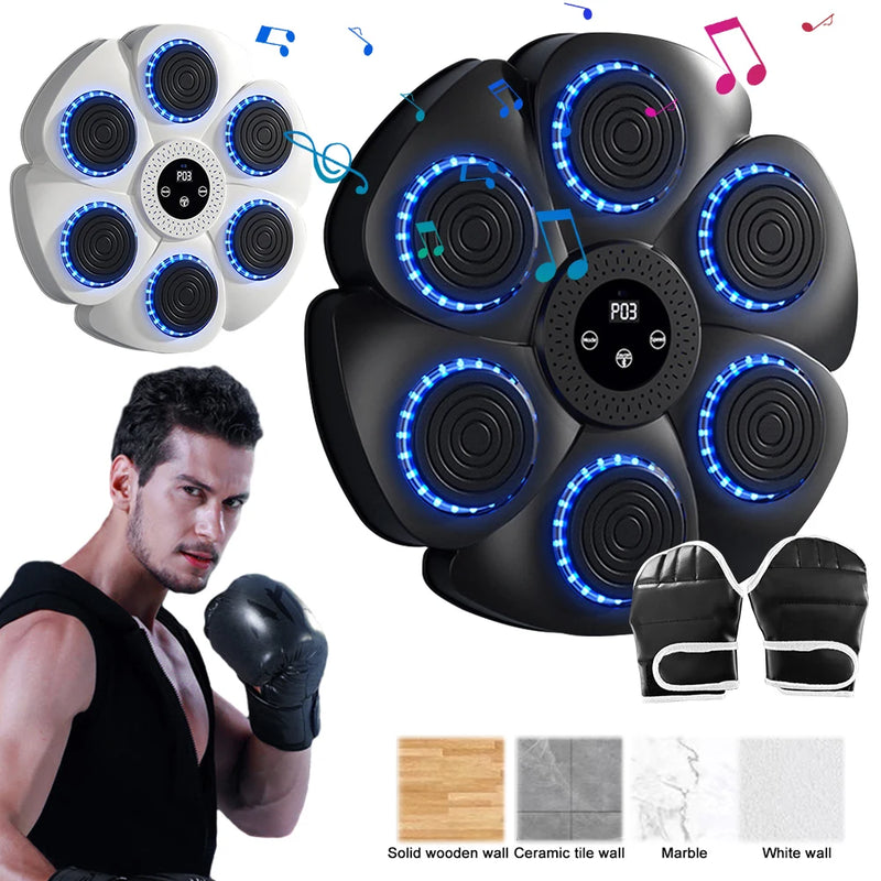Macchina Da Boxe Musicale Bluetooth 2024 - Con Guanti, Luci RGB, 9 Velocità, Per Adulti E Bambini - Foto 13