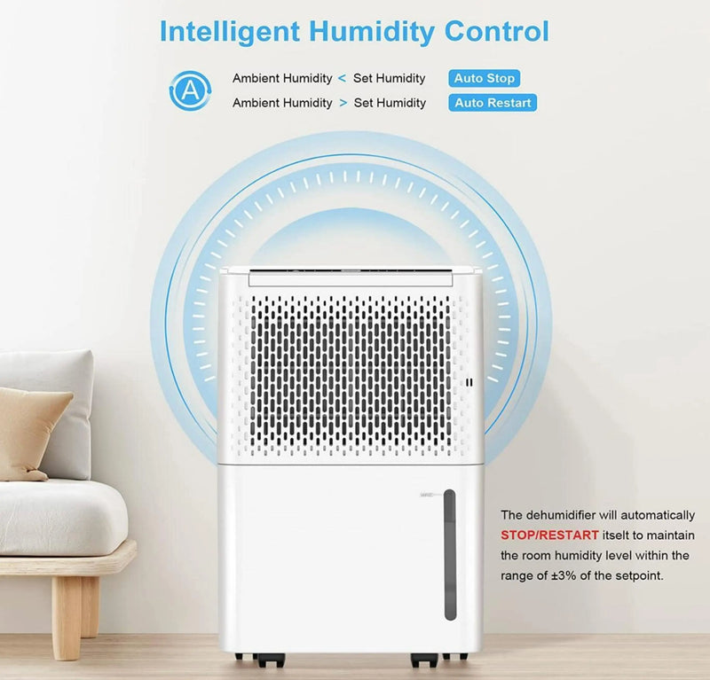 Smart Home Wifi 10/12L Mini Mobile UVC Air Purifier Compressor Dehumidifier