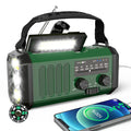 Solar 10000mah Portable Radio Am/Fm Led Flashlight Hand Crank Cell Phone Charger Emergency Radios for Indoor Outdoor Night Light