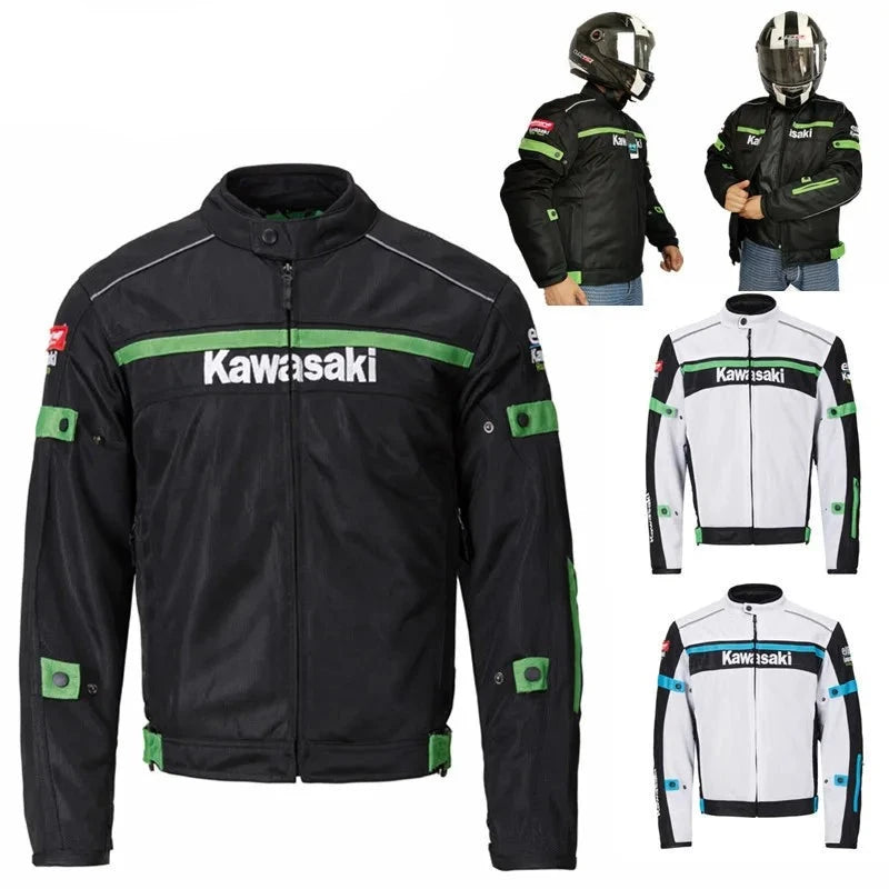 Rebbiegħa Ħarifa Sajf Kawasaki Off-Road Muturi Racing Jersey Ħwejjeġ Kontra l-Waqgħa Aċċessorji Muturi Ġakketta miksija