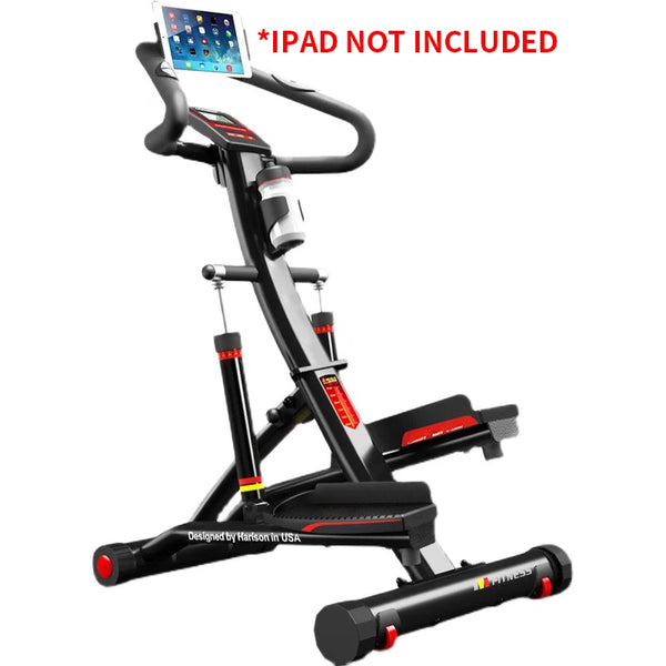 Stepper HARISON HR-309eco avec guidon, machine à plage de marche étendue pour exercices d'escalade, compact, réglable en hauteur, à faible impact et application en option