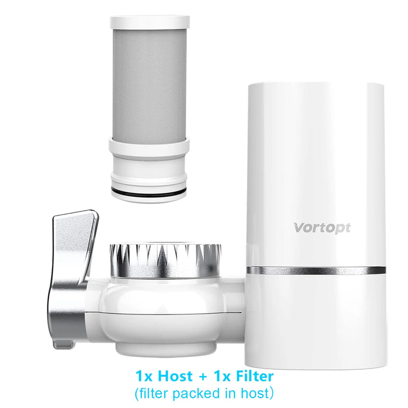 Vortopt Sistema purificador de filtro de agua para grifo, reduce el plomo, el cloro y el mal sabor, certificado NSF para cocina de 320 galones