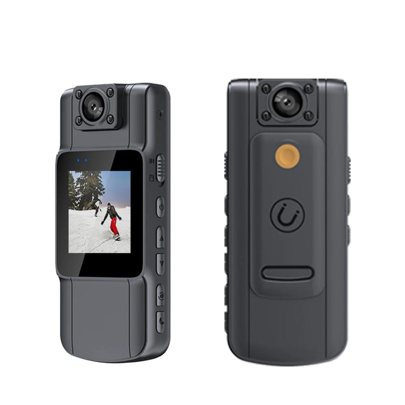 Cámara WIFI 1080P, cámara corporal de policía, grabadora de vídeo para motocicleta, cámara deportiva giratoria de 180 ° para bicicleta, visión nocturna, detección de movimiento