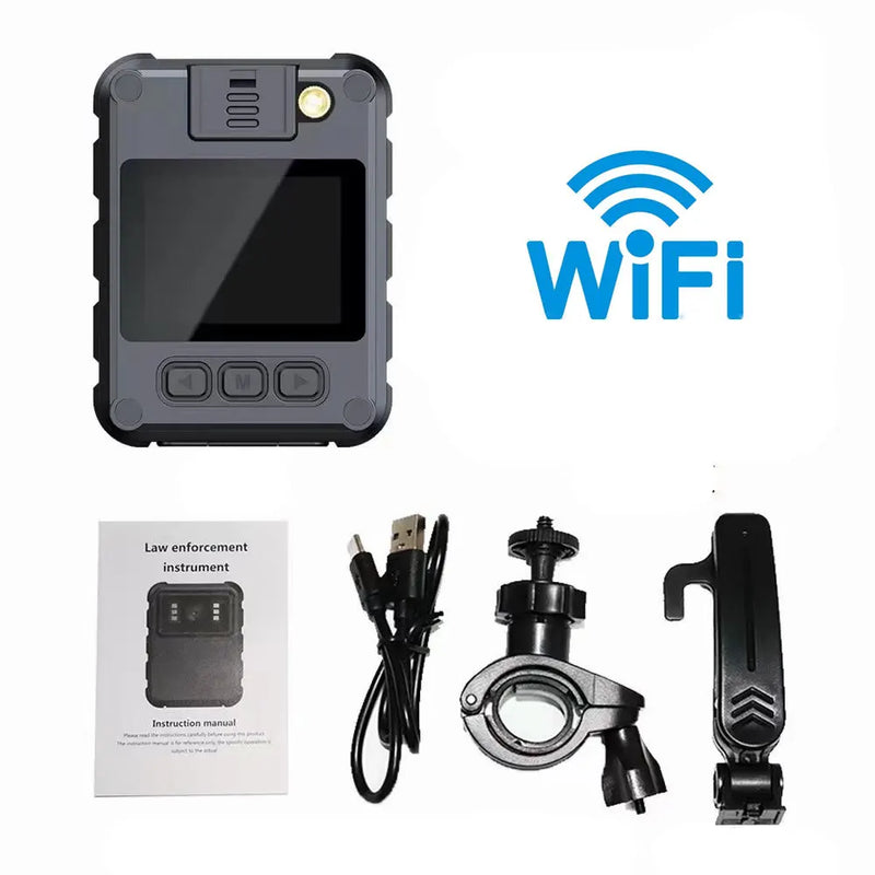 Hotspot Wifi HD 1080P Kamera Mini Perekam Kamera Olahraga Luar Ruangan Perekam Video Penglihatan Malam Penegakan Hukum Kamera Badan Polisi