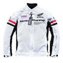 Honda Chaqueta de Moto Hombre Malla de Verano Transpirable Jersey de Moto Locomotora de Carreras Ropa de tracción Resistente a los Golpes Protección extraíble