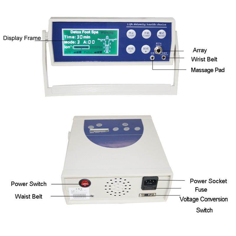 Egészségügyi Ion Cleanse Machine Ion Ionic Detox Foot Spa gép távoli infravörös öv méregtelenítő lábfürdő géppel