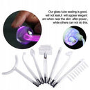 Darsonval 7-in-1-Hochfrequenz-Elektrodenstab mit Neon-Elektrotherapie-Glasrohr, Akne-Flecken-Entferner, Heim-Spa, Schönheitsgerät, Gesichtstherapie-Stab