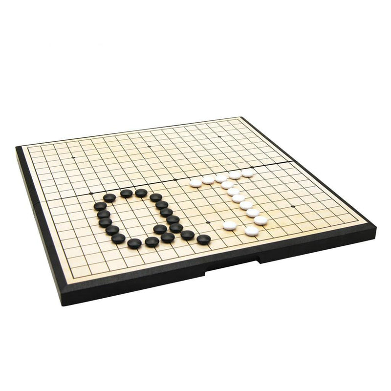 International chess MagiDeal Portable Magnetic Go Game Set With Single Convex Magnetic Plastic Stones Set Go Board for Party Travel Fishing Supply