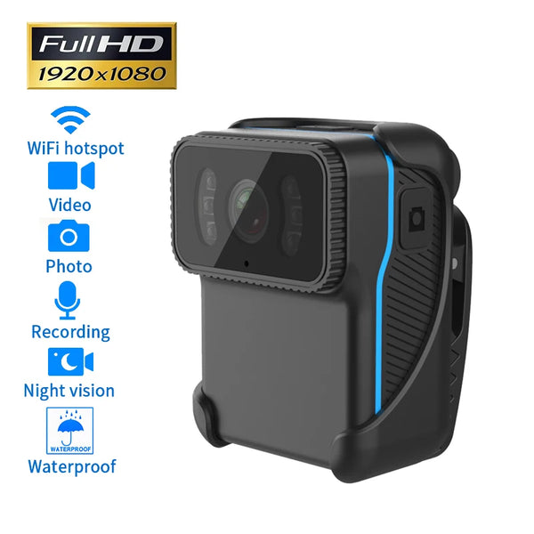 1080P HD Portable body Action Camera CS02 WiFi DV Waterproof  Camcorder Loop Recording IR Night Vision Cam MP4 Video