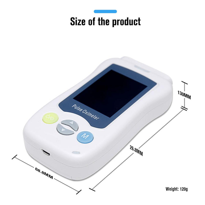 Yongrow Handheld Pulse Oximeter Boleh dicas semula Portable Handheld Pulse Oximeter untuk Bayi Dewasa Bayi Baru Lahir Bayi Baru Lahir Bayi Kanak-kanak