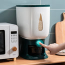 10KG automatyczny plastikowy dozownik zbóż pudełko do przechowywania miarka do kuchni do jedzenia zbiornik pojemnik na ryż organizator puszki do przechowywania ziarna