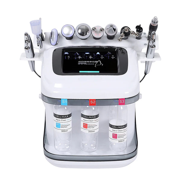 Machine faciale de Dermabrasion 11 en 1 H2o2 Aqua Peeling Lift peau bulle hydratant Machine à oxygène