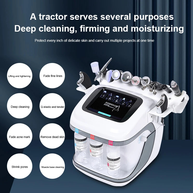 11 в 1 машина для дермабразии лица H2o2 Aqua Peeling Lift Skin Bubble Moisturizer Oxygen Machine