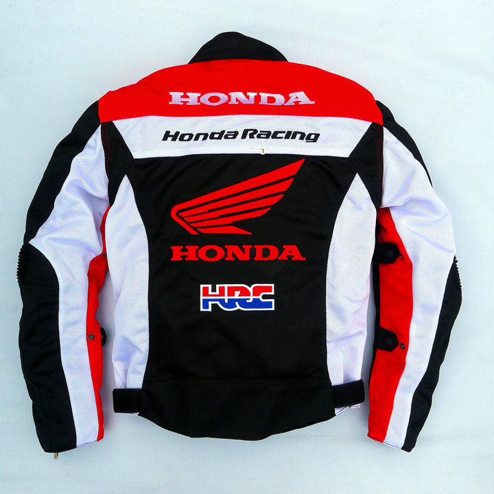 HONDA Summer Motorcycle Riding Jacket - Breathable and Removable Protective Gear for Riders and Racers
