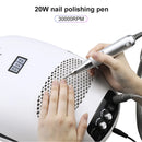 140 W professionelle 3-in-1-Nagelbohrmaschine, Maniküre-Maschine und Nagellampen-Trockner und Nagelstaubsauger mit starker Saugkraft für Nagelstudio-Werkzeug