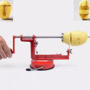 מכונת חיתוך תפוחי אדמה מפלדת אל חלד אביזרי מטבח ספירלה מכונת חיתוך ידנית מתכת אדומה