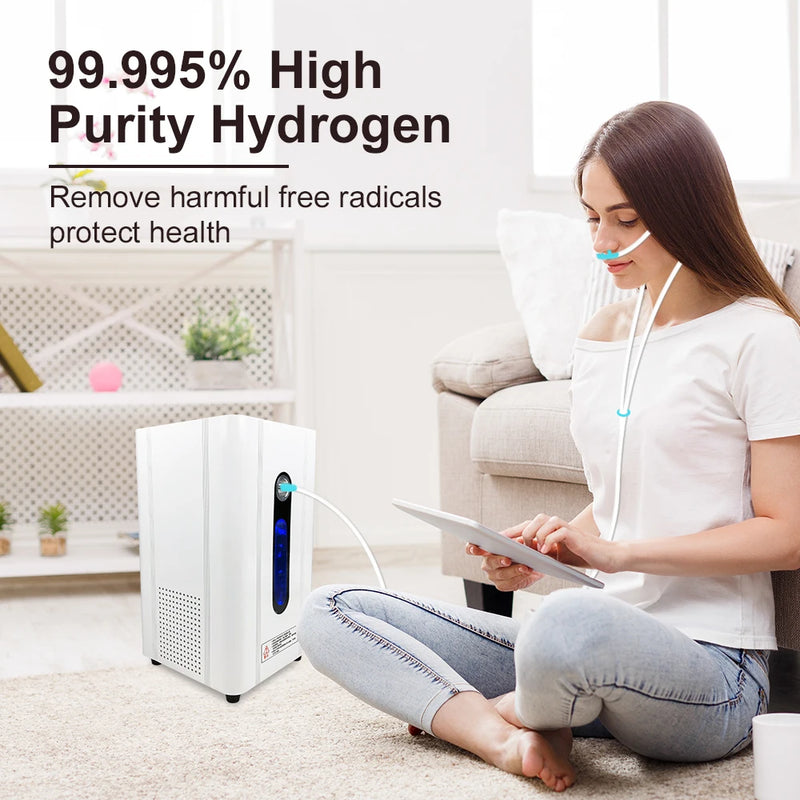 150 ml nagy átfolyású hidrogén inhalációs gép hidrogén víz generátor 99,99% tiszta H2 inhalációs alacsony zajszintű DuPont SPE PEM oxigén