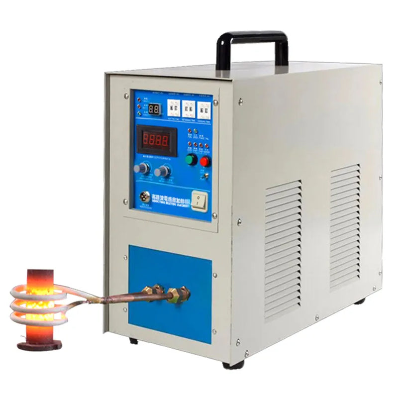 Calentador de inducción de 15kW, máquina de calentamiento por inducción, horno de fundición para Metal, soldadura de alta frecuencia, equipo de enfriamiento de Metal