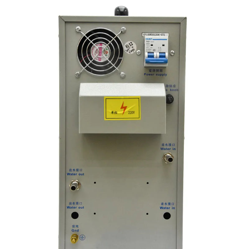 Calentador de inducción de 15kW, máquina de calentamiento por inducción, horno de fundición para Metal, soldadura de alta frecuencia, equipo de enfriamiento de Metal