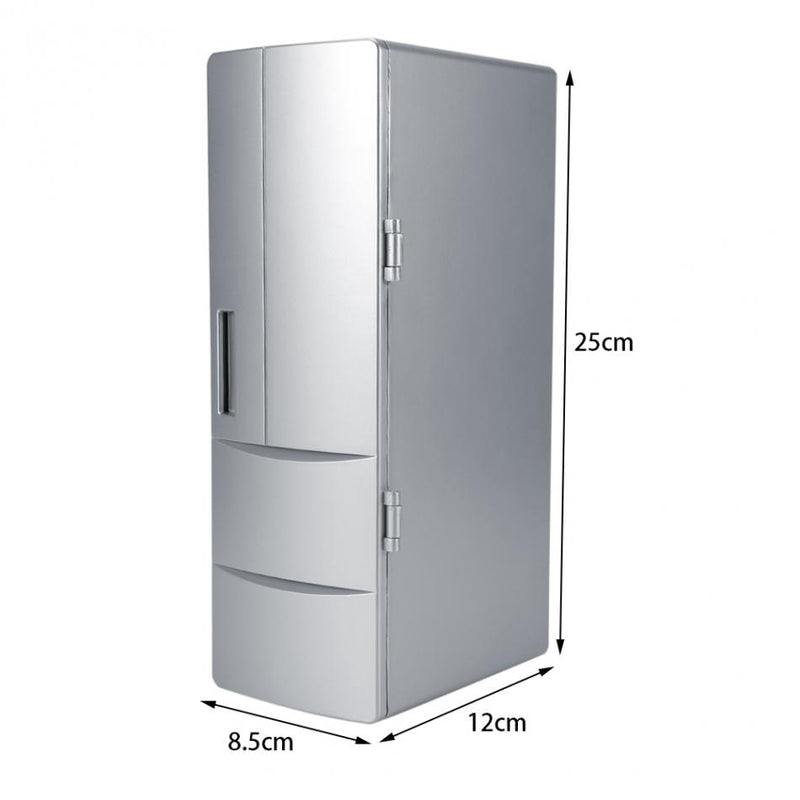 Kleiner Kühlschrank mit Gefrierfach, Kühler und Wärmer, Mini-Kühlschrank  mit Gefrierfach, USB-Kühlschrank, USB-Kühlschrank oder Büro für Zuhause –